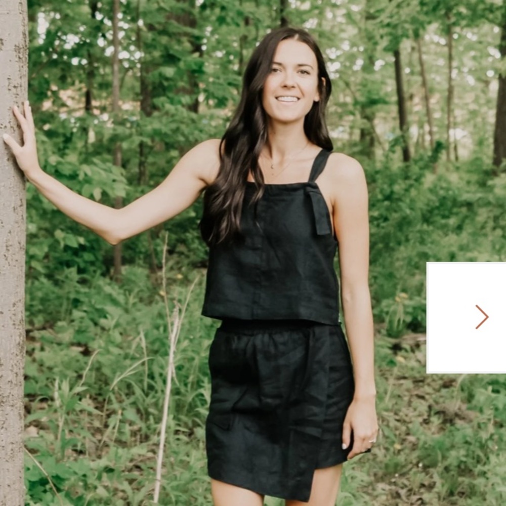 cedar & vine St. Kilda Crop Tank Top - NWOT in slate